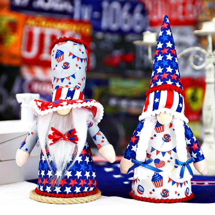 Decorations Patriotic Gnome Decor for Memorial Labor Veterans American Independence Day Gift