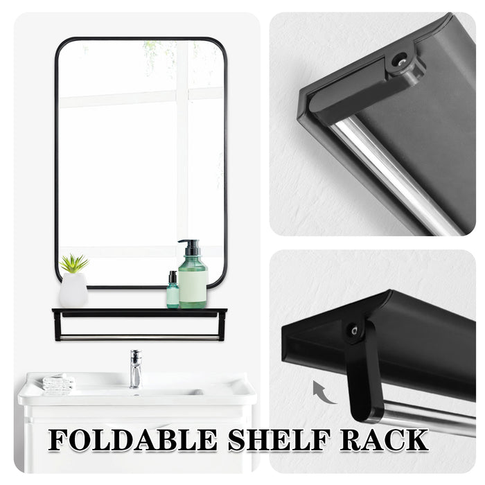 20" x 28" Rectangular Rounded Bathroom Mirror