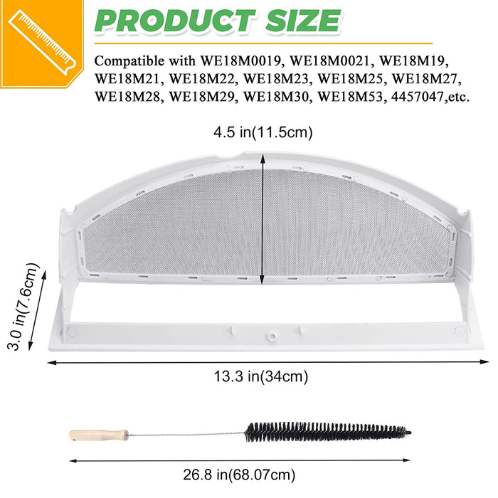 WE18X25100 Dryer Lint Screen Filter WE18M28 and Dryer Lint Cleaner Brush