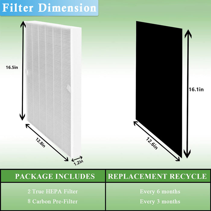 115115 True HEPA Filter for Air Purifier Filter A C535