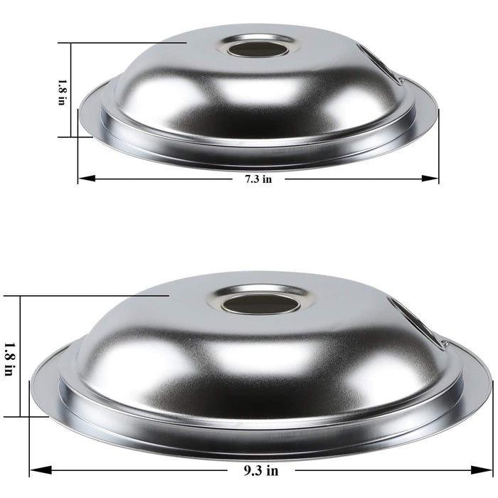 316048413 8" & 316048414 6" Range Burner Drip Pan Set