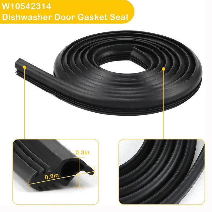 W10542314 Dishwasher Door Gasket Seal and Strike Kit