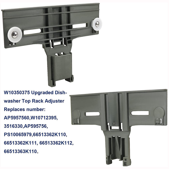 W10350375 Dishwasher Top Rack Adjuster W10250160 Arm Clip Lock W10508950 Slide Rail Stop Clip