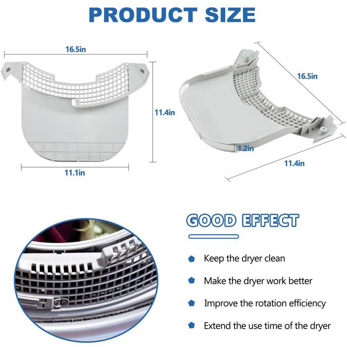 MCK49049101 Dryer Lint Trap Filter Screen Cover Housing and ADQ56656401 Dryer Lint Filters