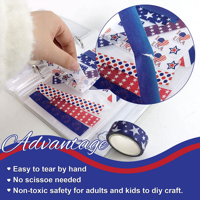 American Stars and Flag Stripe Decorative Masking Tapes