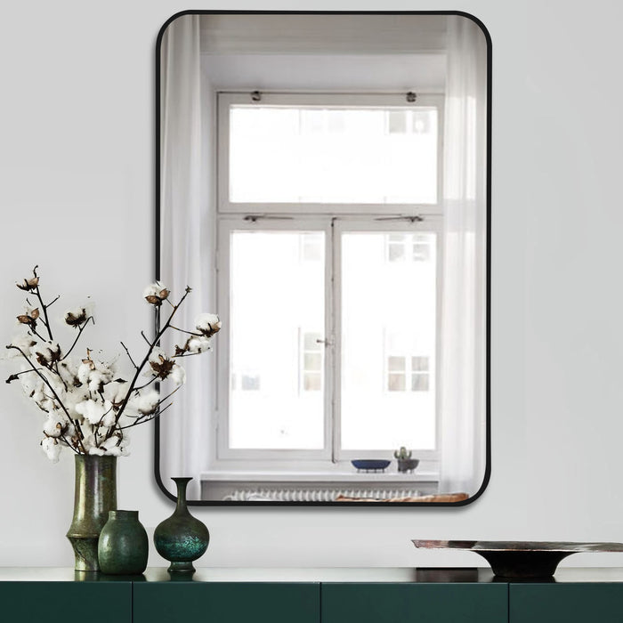 20" x 28" Rectangular Rounded Bathroom Mirror