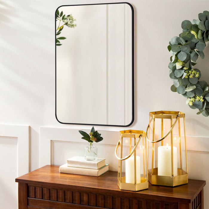 20" x 28" Rectangular Rounded Bathroom Mirror