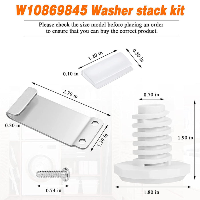 W10869845 Dryer Stack Kit for Standard & Long Vent Dryers