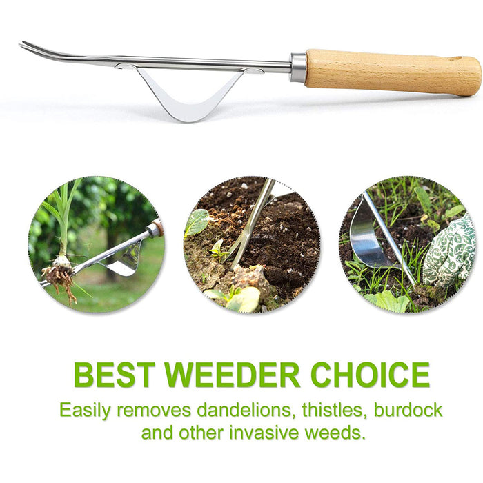 Hand Weed Puller Tool "V" Notch for Garden Weeding