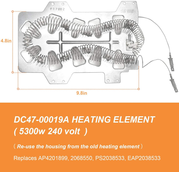 Dryer Heating Element Kit DC47-00019A, DC96-00887A, DC47-00016A, DC32-00007A & DC47-00018A