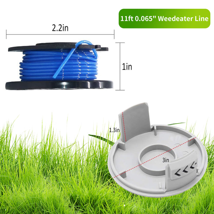 29252 Weed Eater Spool Line for Greenworks 0.065" String Replacement