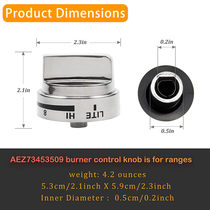 AEZ73453509 Range Gas Burner Control Knob