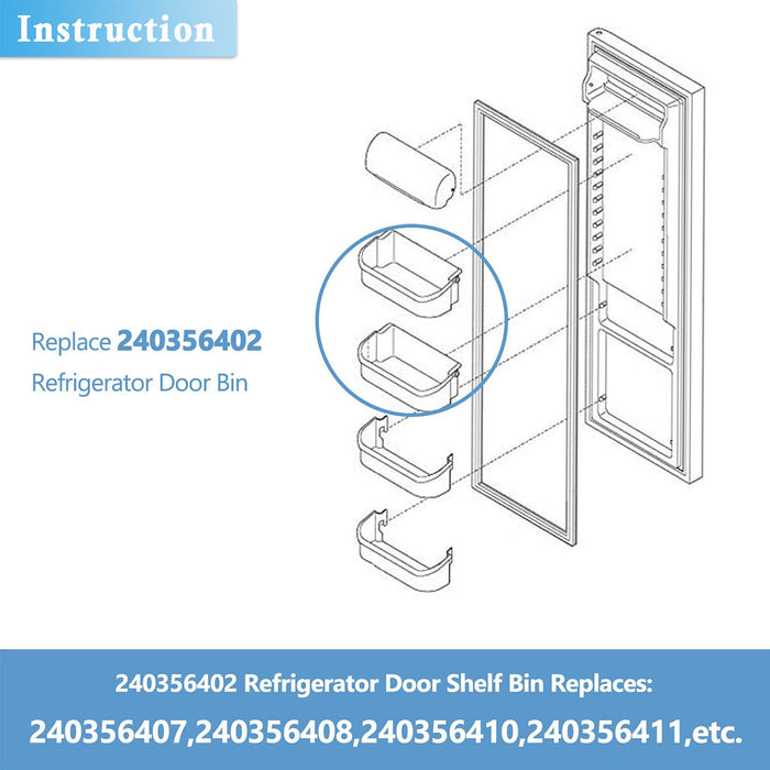 240356402 Refrigerator Door Bin for Door Shelf