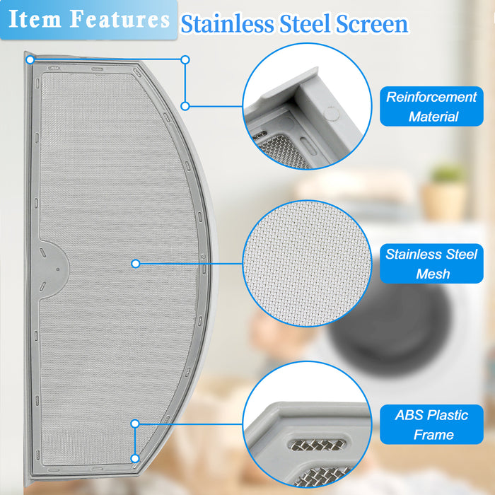 WE03X23881 Dryer Lint Filter Assembly Screen Stainless Steel