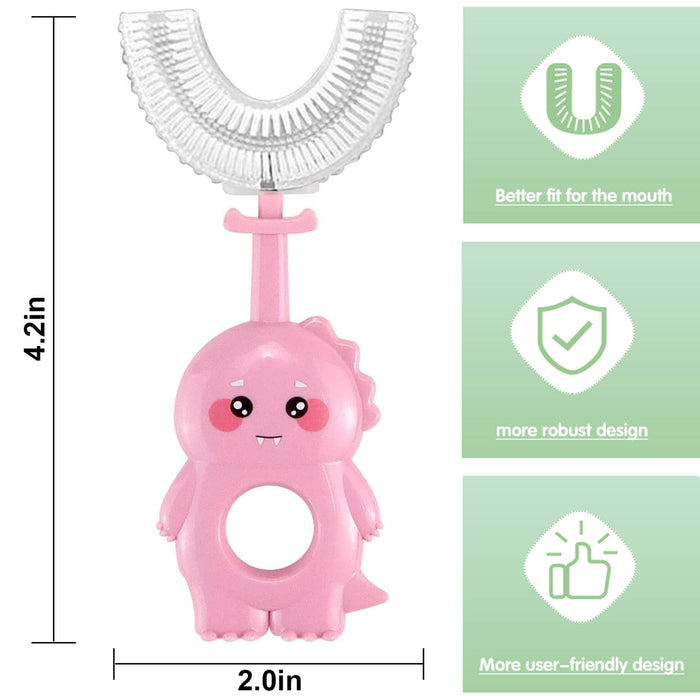 U Shaped Dinosaur Toothbrush for Kids Toddler