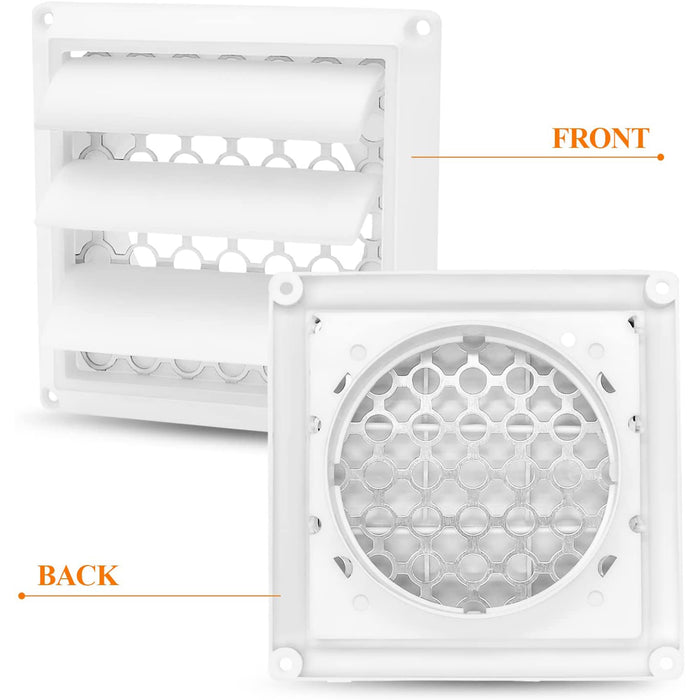 4" Dryer Vent Cover Outdoor with Metal Screen for 4 Inch Dryer Vent Hose