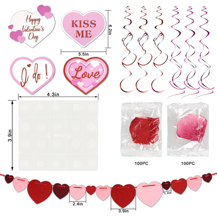 23pcs Valentine's Day Paper Kit Party Decorations for Wedding Decor Supplies