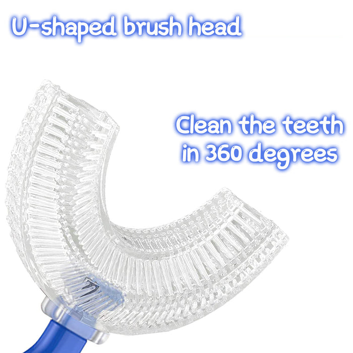 Kids U-Shaped Toothbrush with Soft Silicone Brush Head