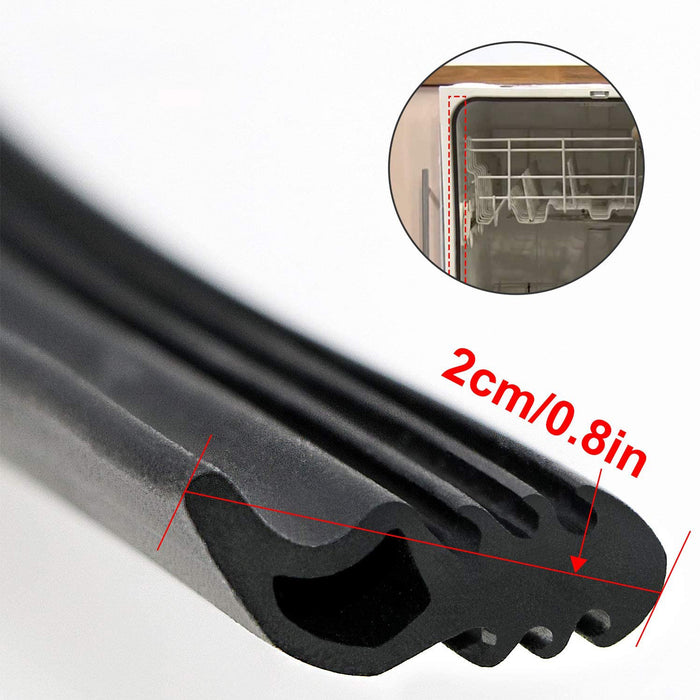 W10542314 Dishwasher Door Gasket Seal Replaces Kenmore Whirlpool W10300589 W10284090 W10350162 — Homeallin