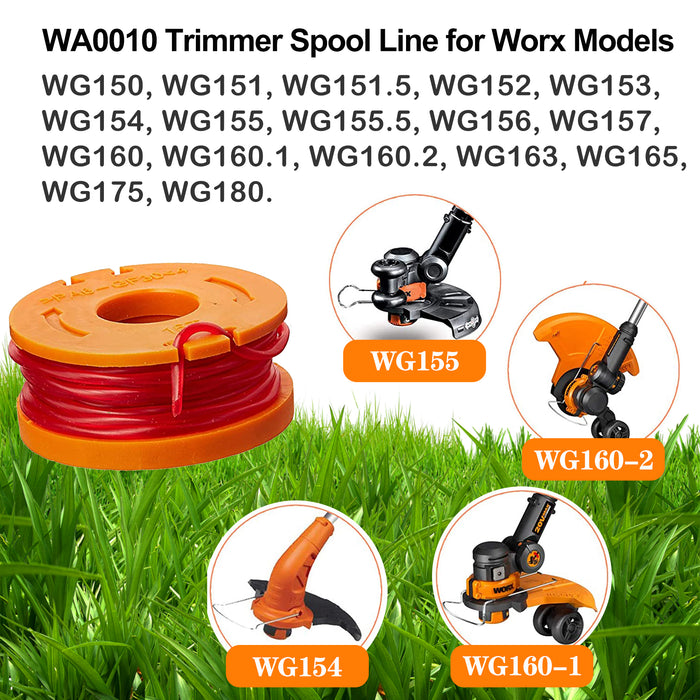 WA0010 Replacement Spool Line for WG180 WG163 Trimmer Spools
