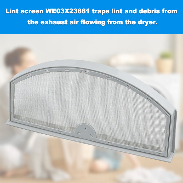 WE03X23881 Dryer Lint Filter Assembly Screen Stainless Steel