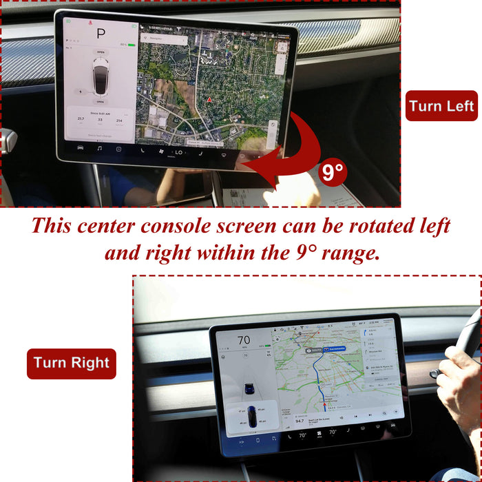 Screen Rotating Holder for Tesla Model 3 Y GPS Dashboard Swiveling Mounts