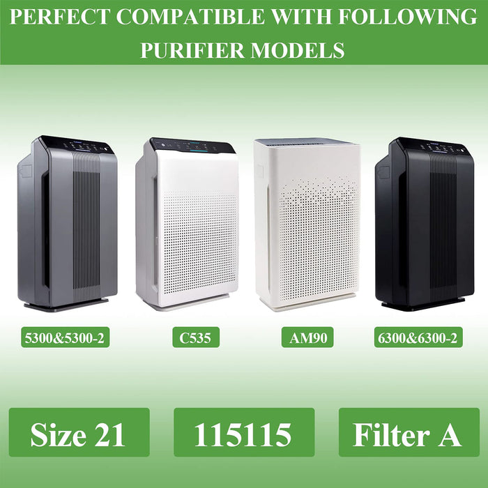 115115 True HEPA Filter for Air Purifier Filter A C535