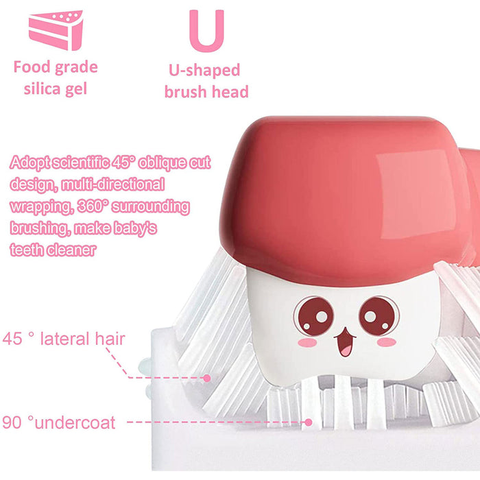 Kids U-Shaped Toothbrush with Soft Silicone Brush Head