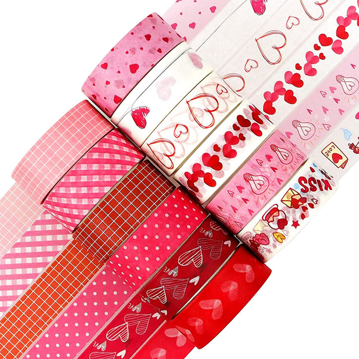 Red&Pink Washi Tape Set  Decorative Masking Tapes for Arts