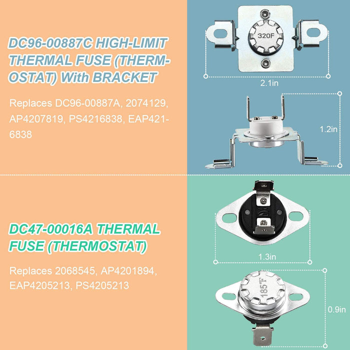 Dryer Heating Element Kit DC47-00019A, DC96-00887A, DC47-00016A, DC32-00007A & DC47-00018A