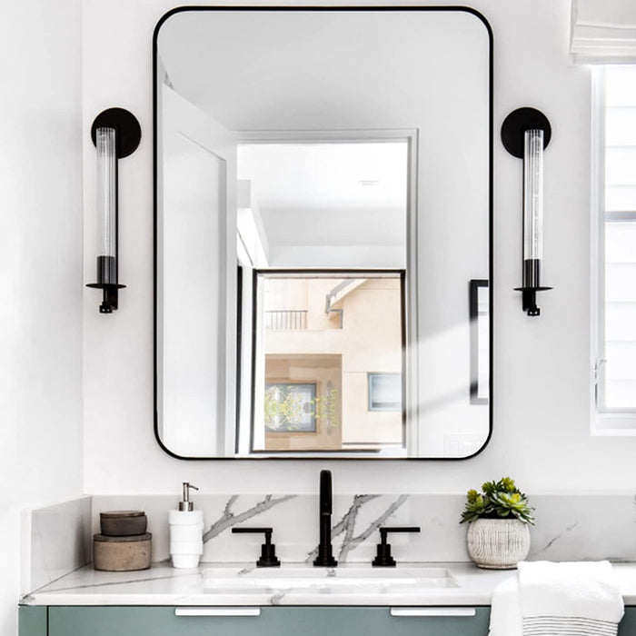 20" x 28" Rectangular Rounded Bathroom Mirror