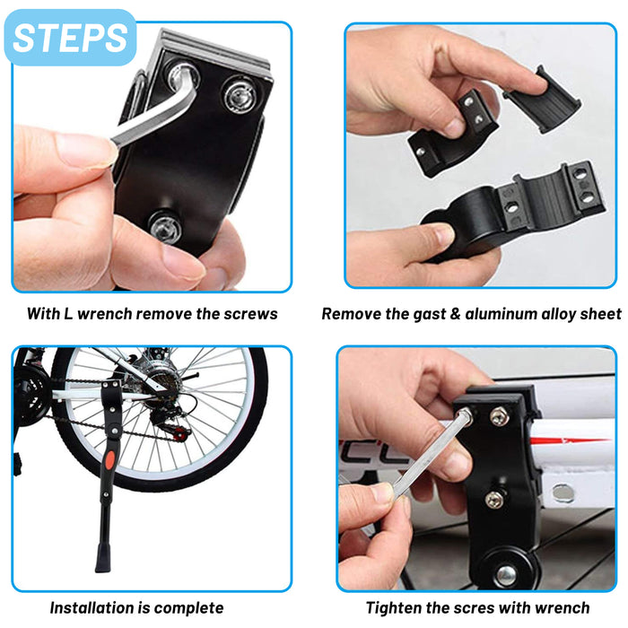 Adjustable Bike Side Kickstands for 22"-26" 700C Mountain Bike