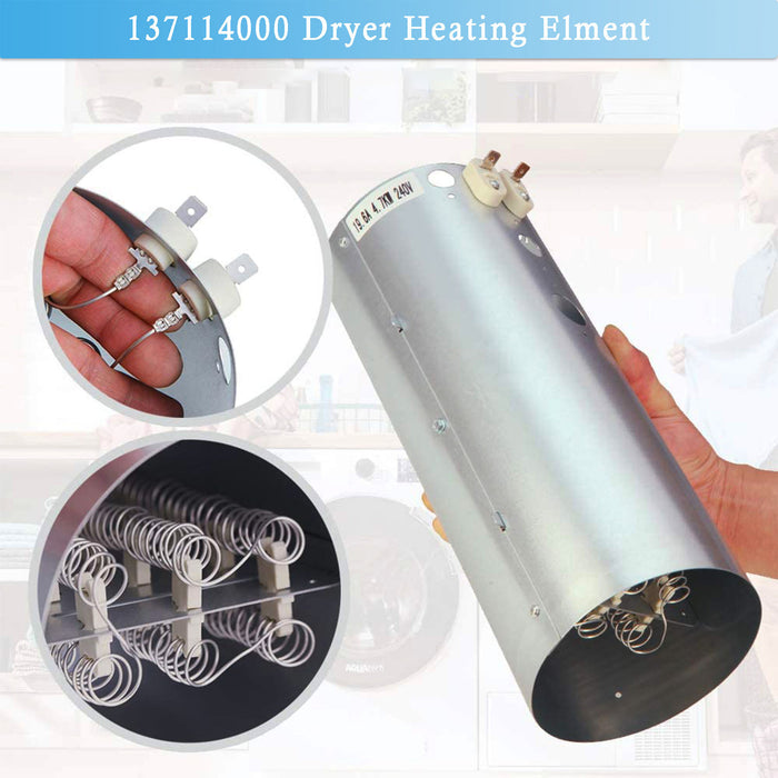 137114000 Heavy Duty Dryer Heating Element 3204267 & 137032600 Thermal Limiter