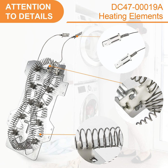 Dryer Heating Element Kit DC47-00019A, DC96-00887A, DC47-00016A, DC32-00007A & DC47-00018A