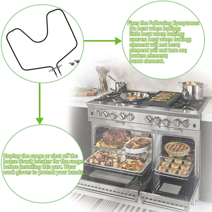 WB44X5082 Oven Bake Element Replacement for RP44X5082 WB44X10003