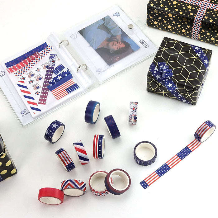 American Stars and Flag Stripe Decorative Masking Tapes