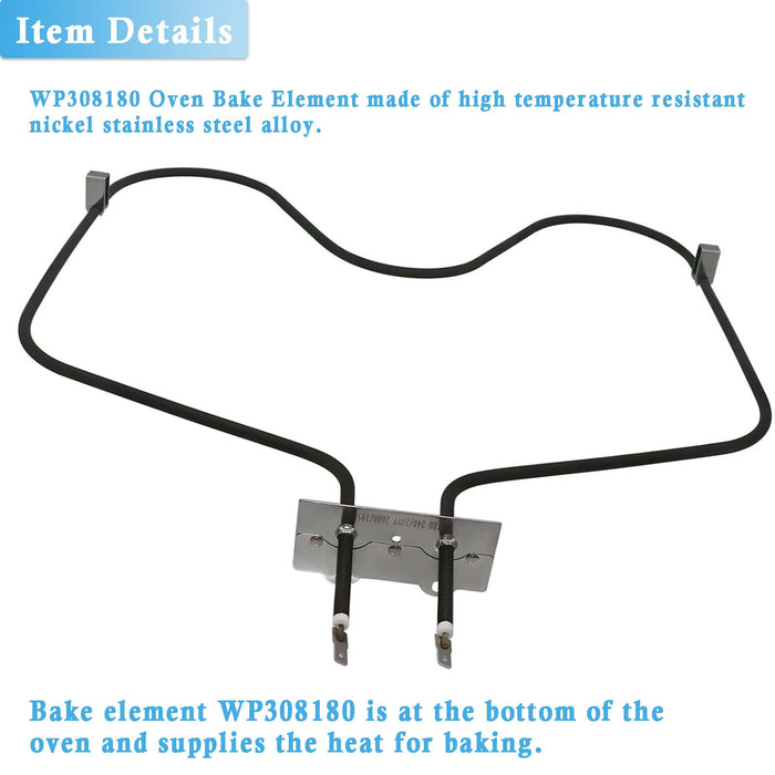 308180 Oven Bake Element Replacement for Oven WP308180 W10308477