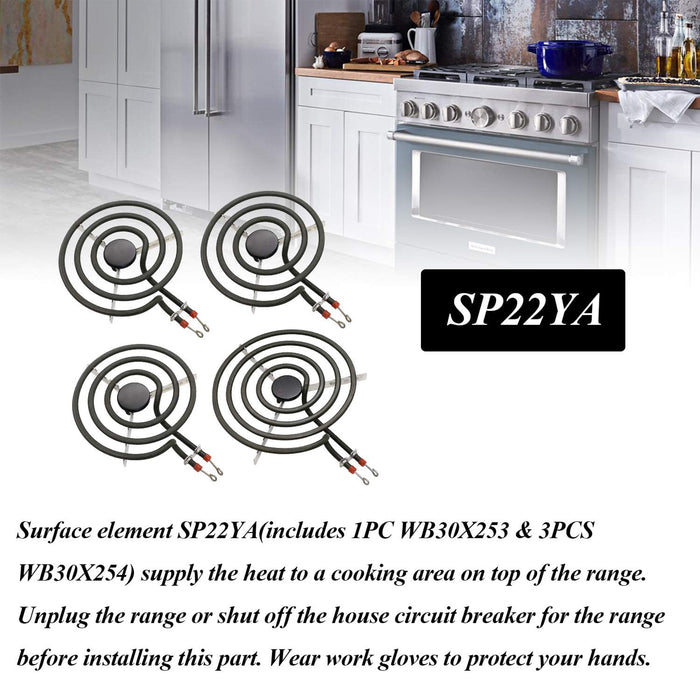 SP22YA Electric Range Burner Element Unit Set