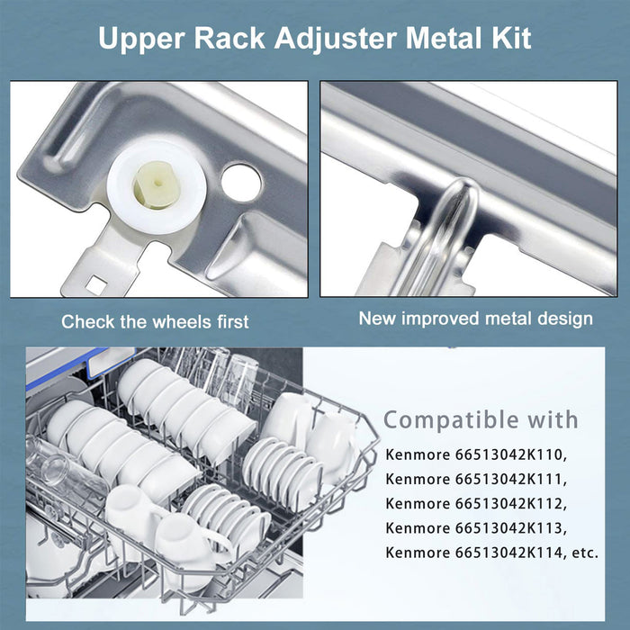 W10712394 Dishwasher Upper Rack Adjuster Metal Kit