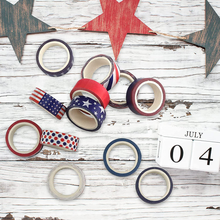 American Stars and Flag Stripe Decorative Masking Tapes