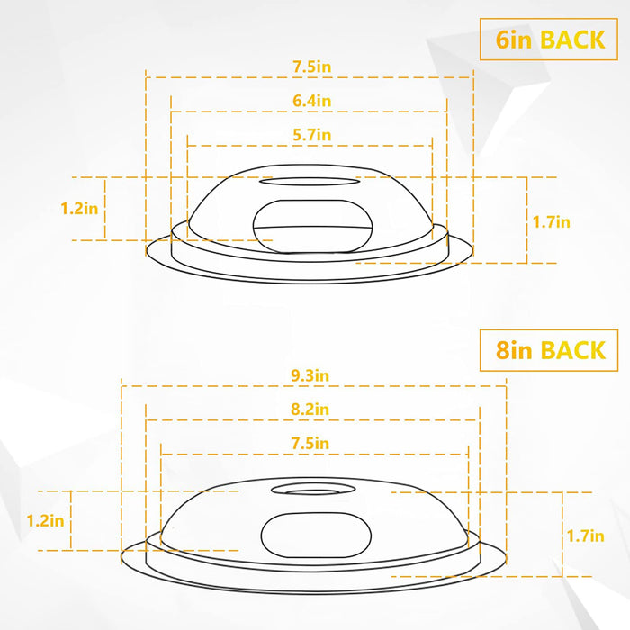 W10196405 Range 8" Drip Bowl and W10196406 6" Drip Bowl Set