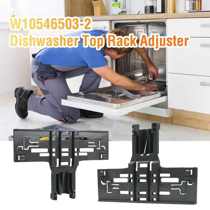 Upgraded W10546503 Dishwasher Upper Rack Adjuster Assembly