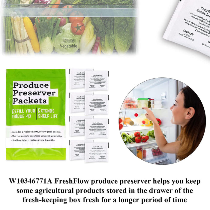W10346771A Fresh Flow Refrigerator Produce Preserver Filter for Whirlpool Refrigerators W10346771A Fresh Flow Refrigerator Produce Preserver Filter for Whirlpool Refrigerators